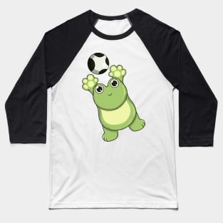 Frog at Soccer as Goalkeeper with ball Baseball T-Shirt